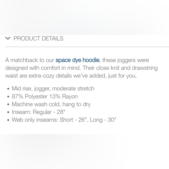 NWT Rickis Space Dye Joggers in Duffle Bag Green Size S Long - Picture 5 of 7